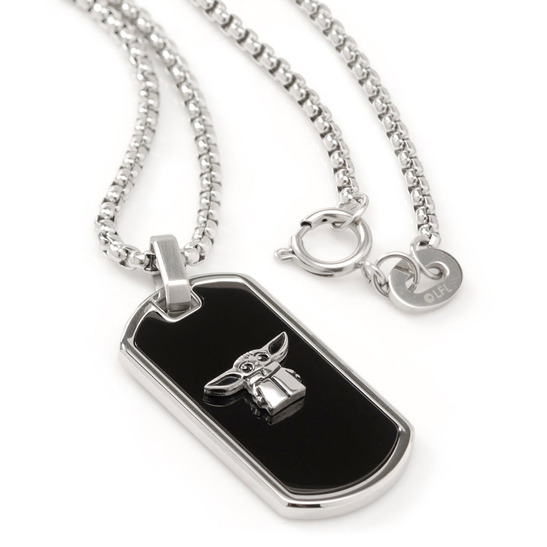 Star Wars The Child Grogu Black Base Dog Tag Necklace - Image 3