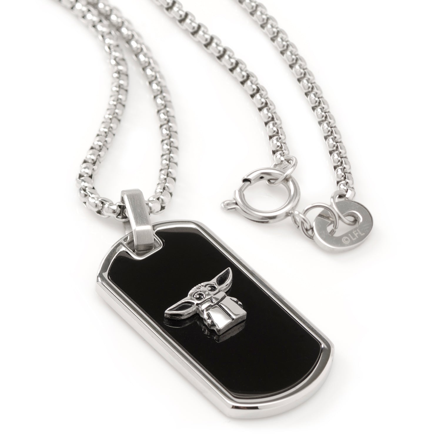 Star Wars The Child Grogu Black Base Dog Tag Necklace - Image 3