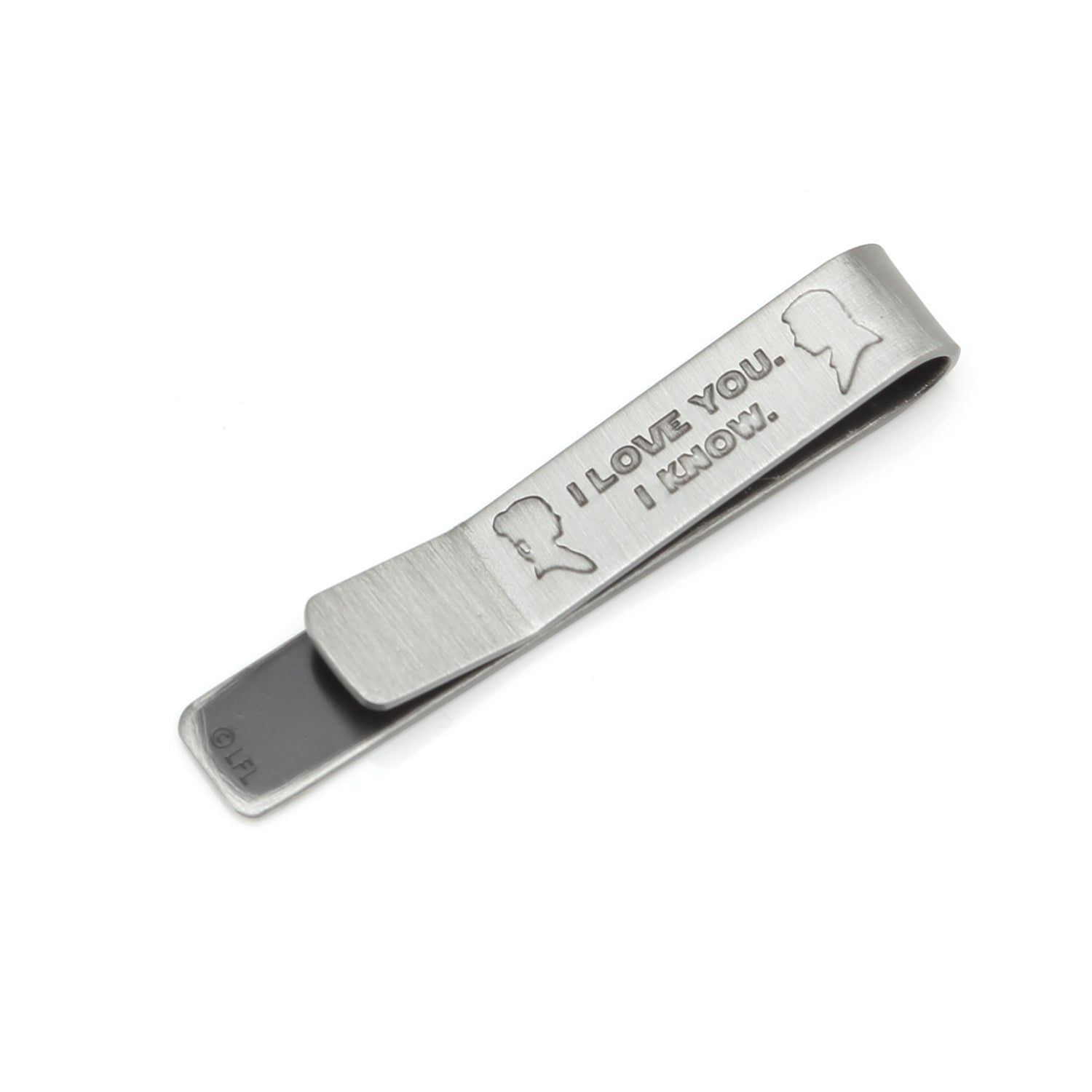 Star Wars Princess Leia and Han Solo "I Love You / I Know" Hidden Message Tie Bar
