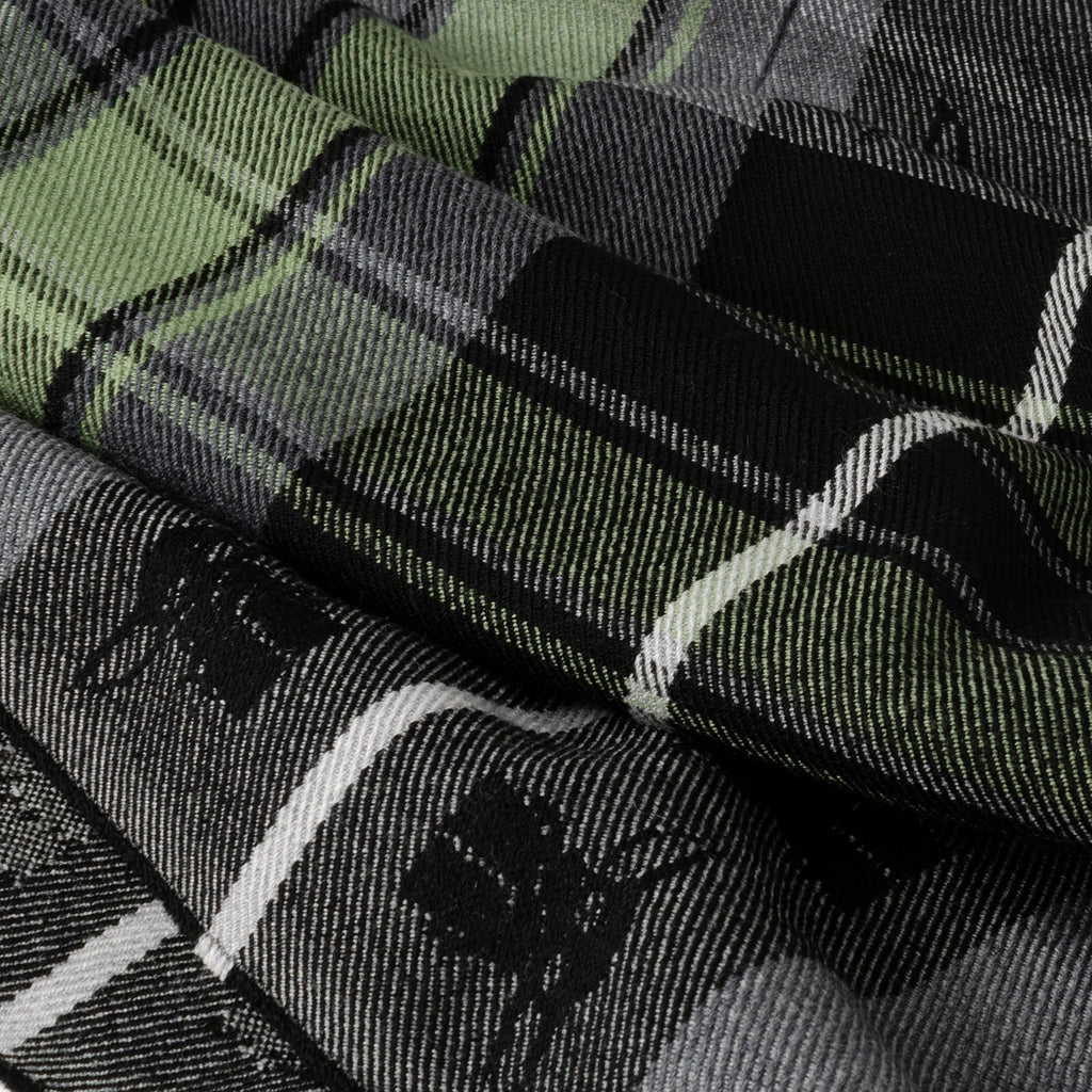 Star Wars Grogu Green and Black Plaid Merino Wool Scarf - Image 4