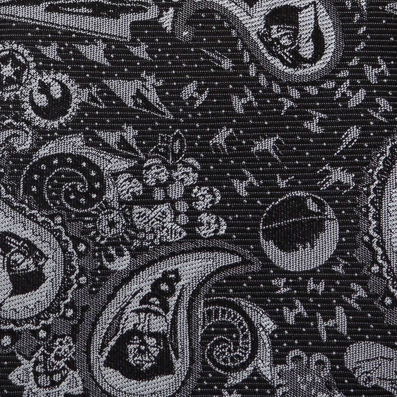 Star Wars Darth Vader Paisley Necktie in Black and White Silk - Image 5