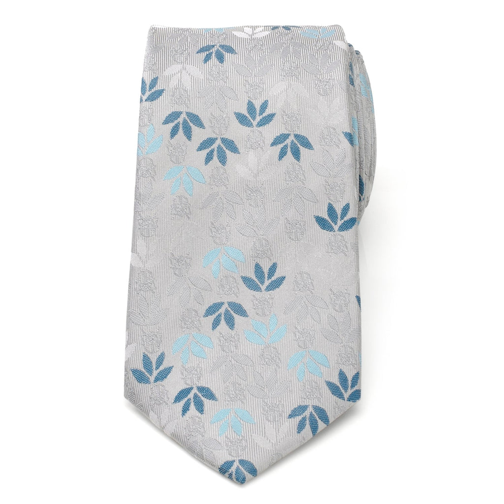 Star Wars Darth Vader Floral Print Tie in Light Gray Silk - Image 3
