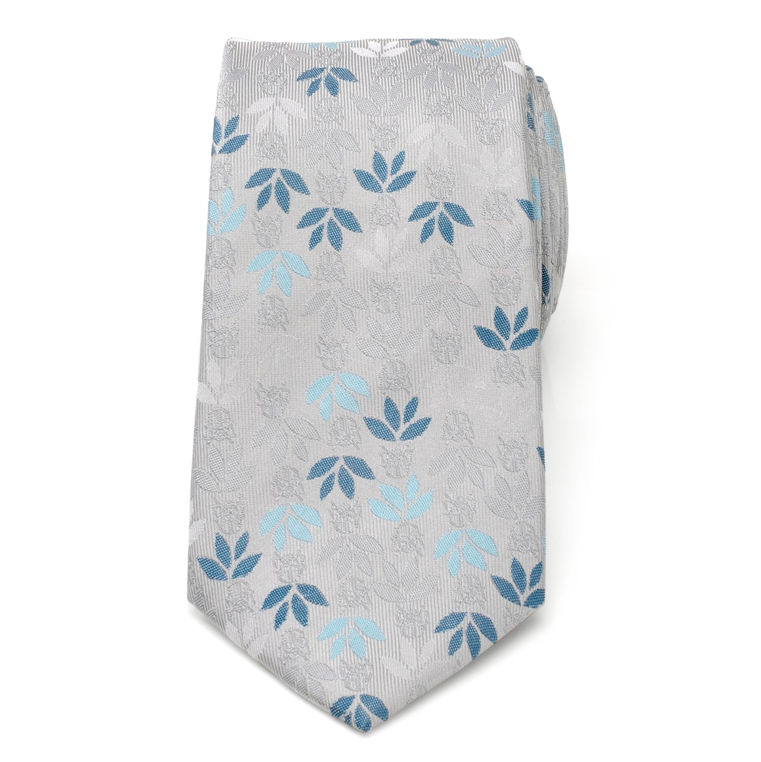 Star Wars Darth Vader Floral Print Tie in Light Gray Silk - Image 3