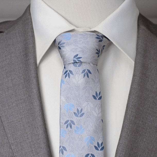 Star Wars Darth Vader Floral Print Tie in Light Gray Silk - Image 6