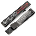 Black metal Star Wars Darth Vader lightsaber tie bar with hidden Dark Side message