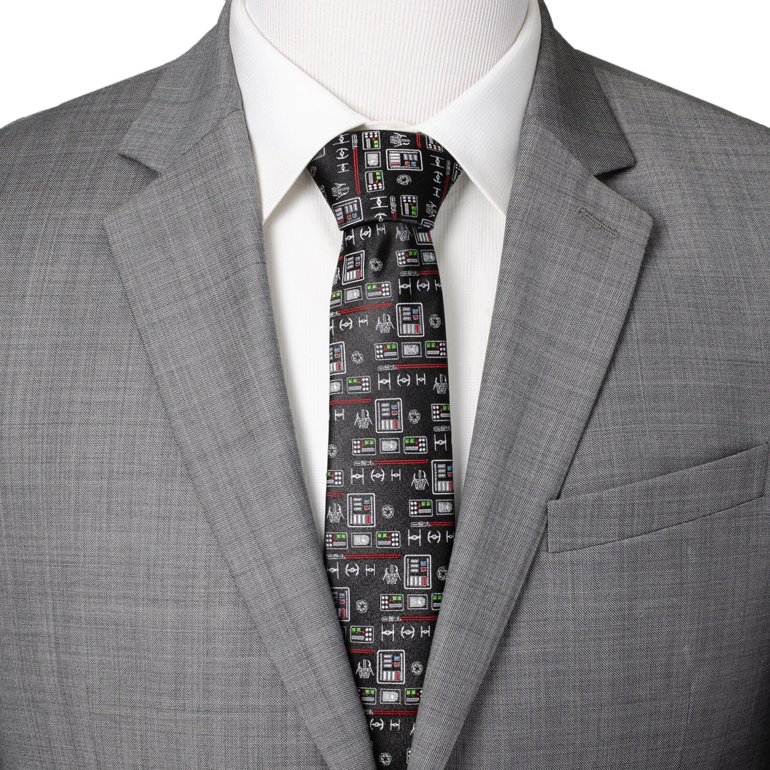 Star Wars Darth Vader Chest Plate Necktie in Black Silk - Image 2
