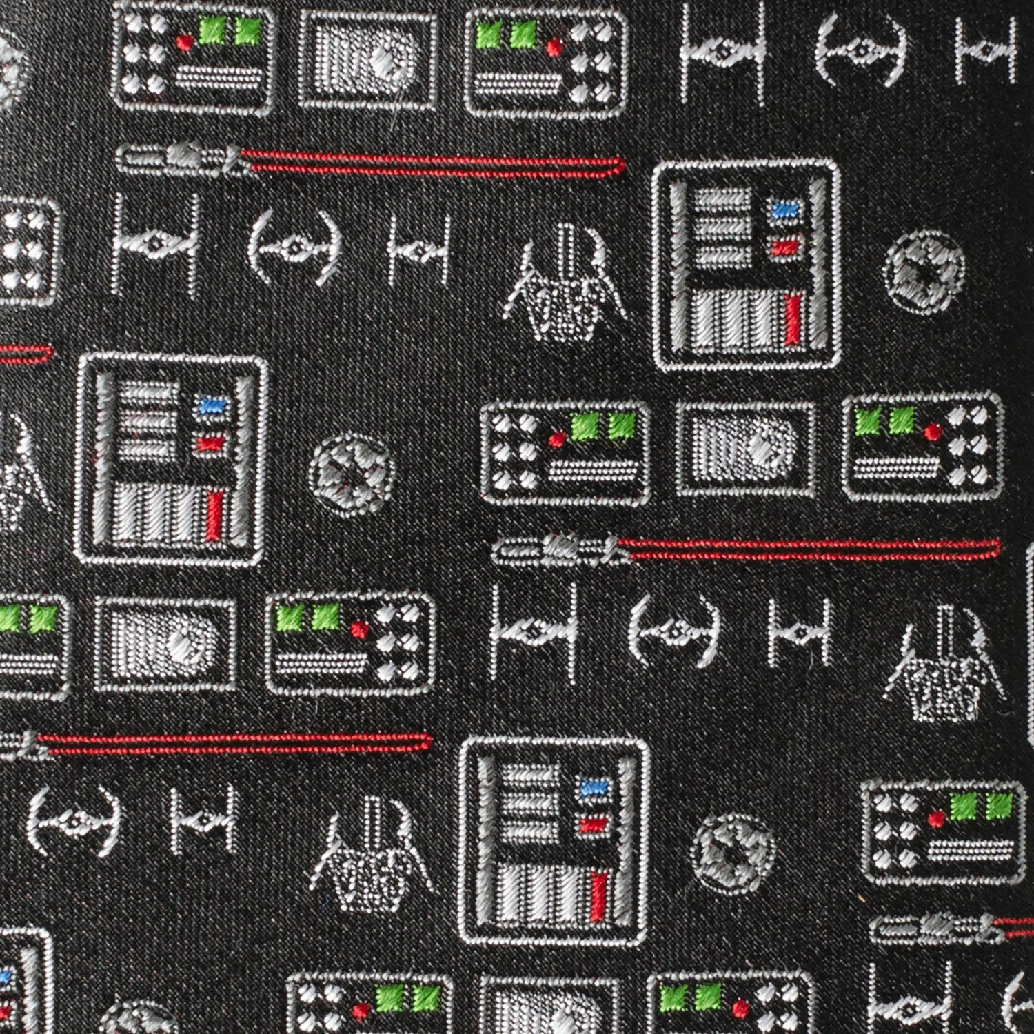 Star Wars Darth Vader Chest Plate Necktie in Black Silk - Image 4