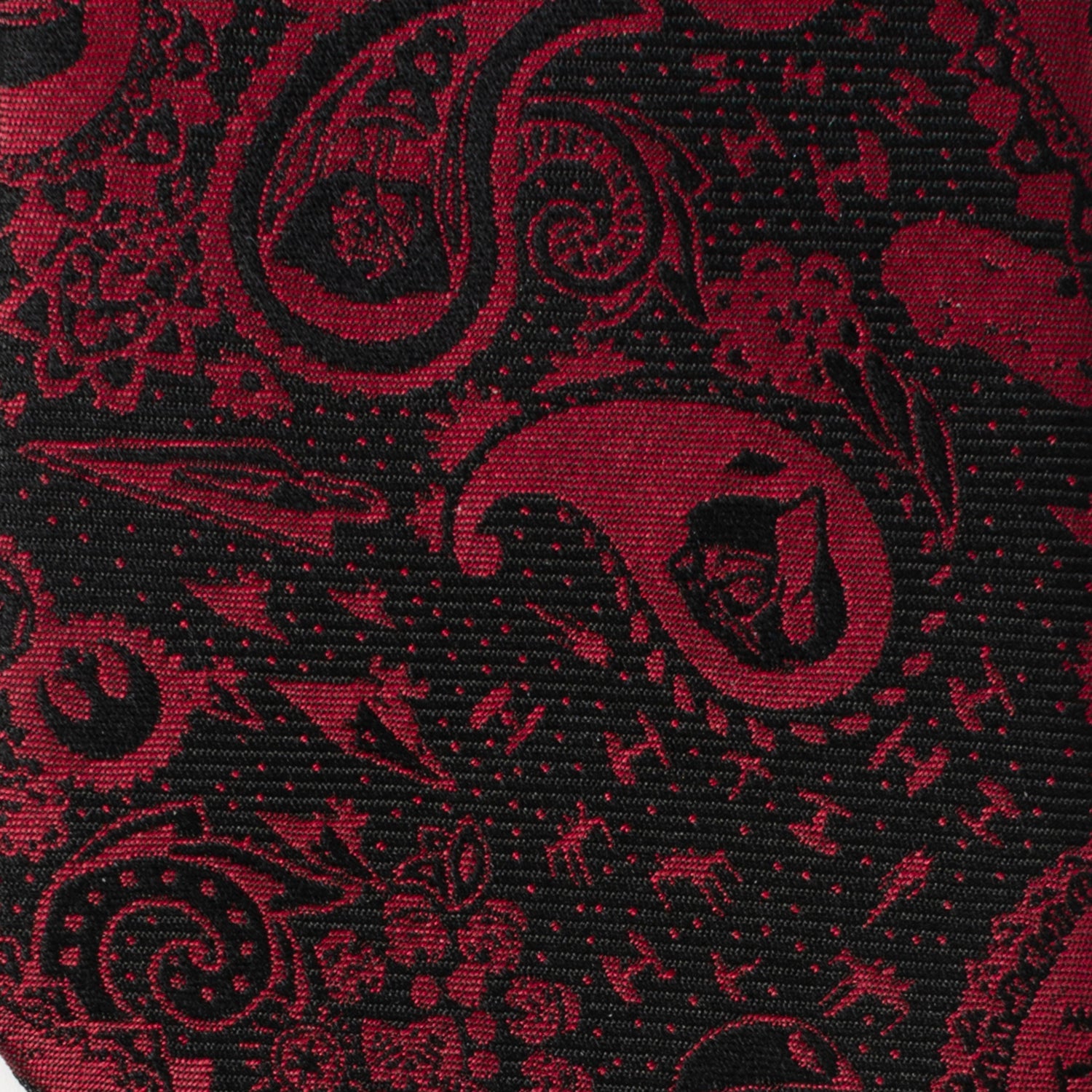 Star Wars Darth Vader Paisley Silk Tie in Black and Red - Image 4