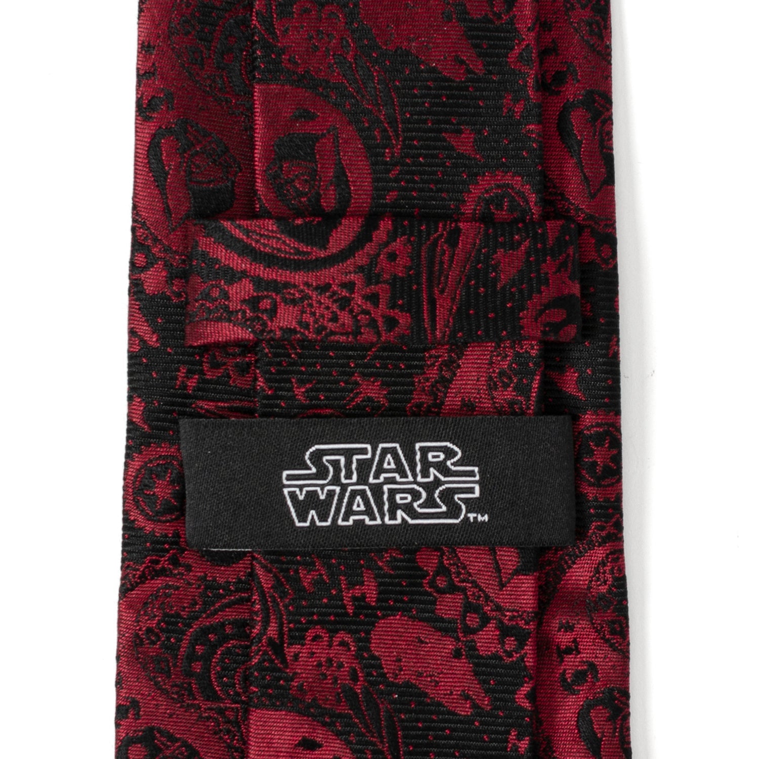 Star Wars Darth Vader Paisley Silk Tie in Black and Red - Image 5