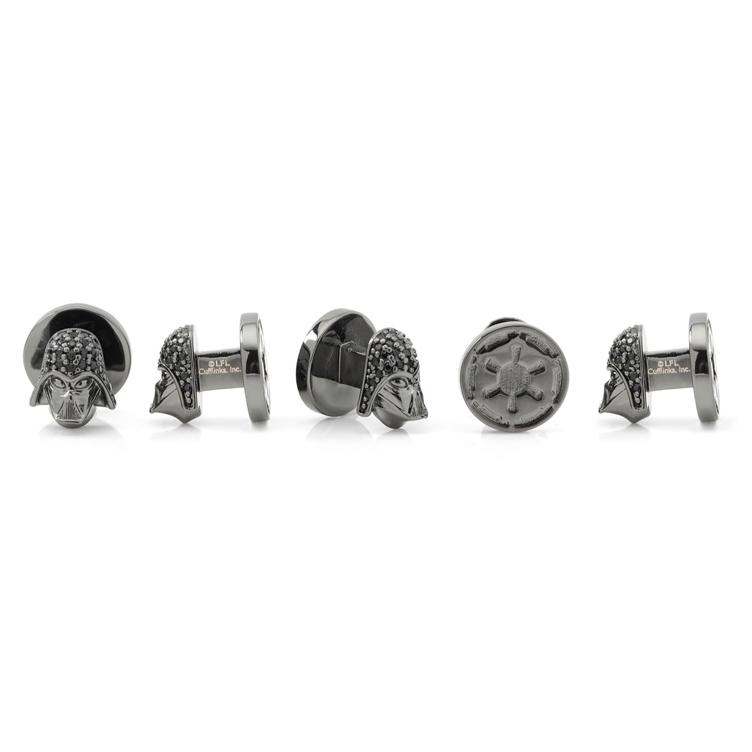 Star Wars Darth Vader 3D Black Crystal Tuxedo Stud Set - Image 3
