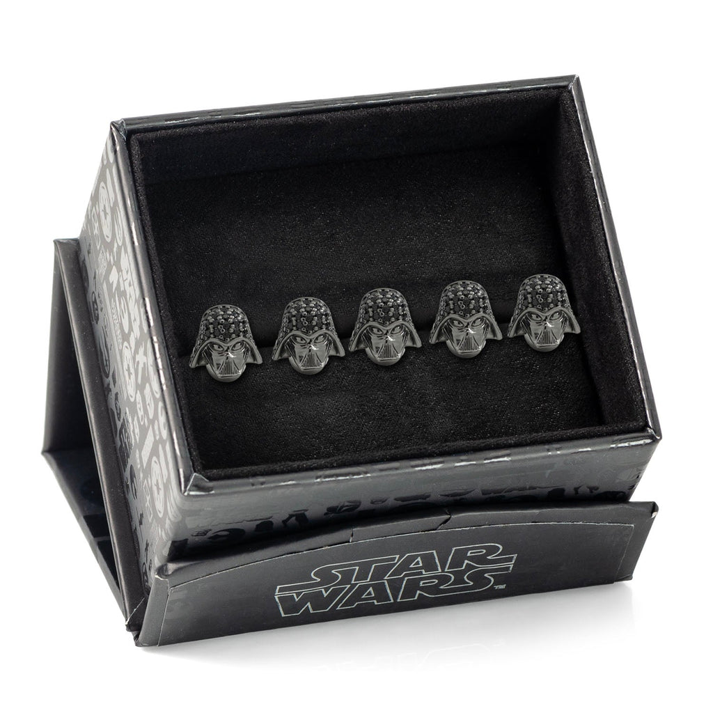 Star Wars Darth Vader 3D Black Crystal Tuxedo Stud Set - Image 5