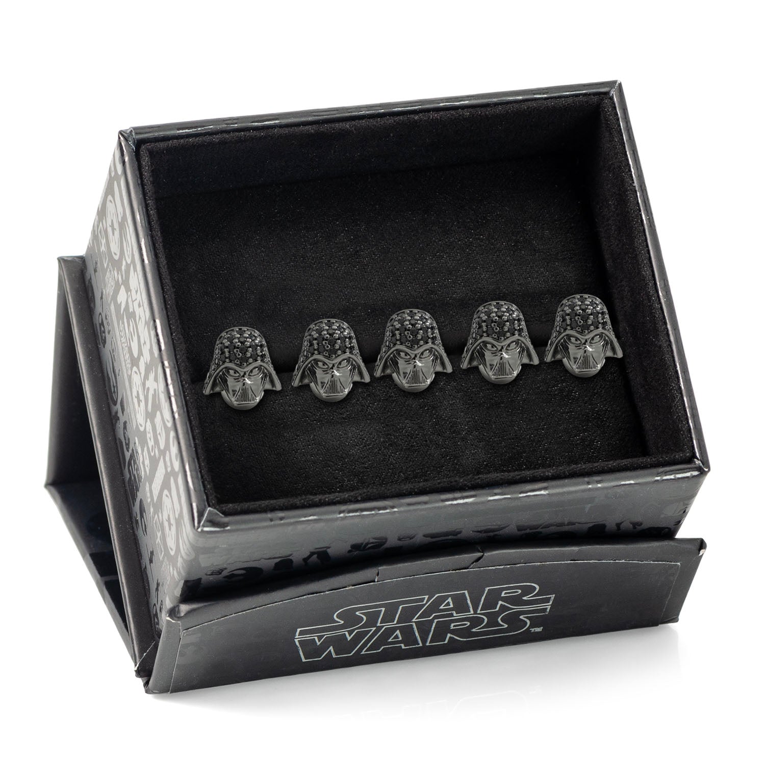 Star Wars Darth Vader 3D Black Crystal Tuxedo Stud Set - Image 5