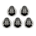 Set of five Star Wars Darth Vader tuxedo studs in gunmetal with black pavé crystals
