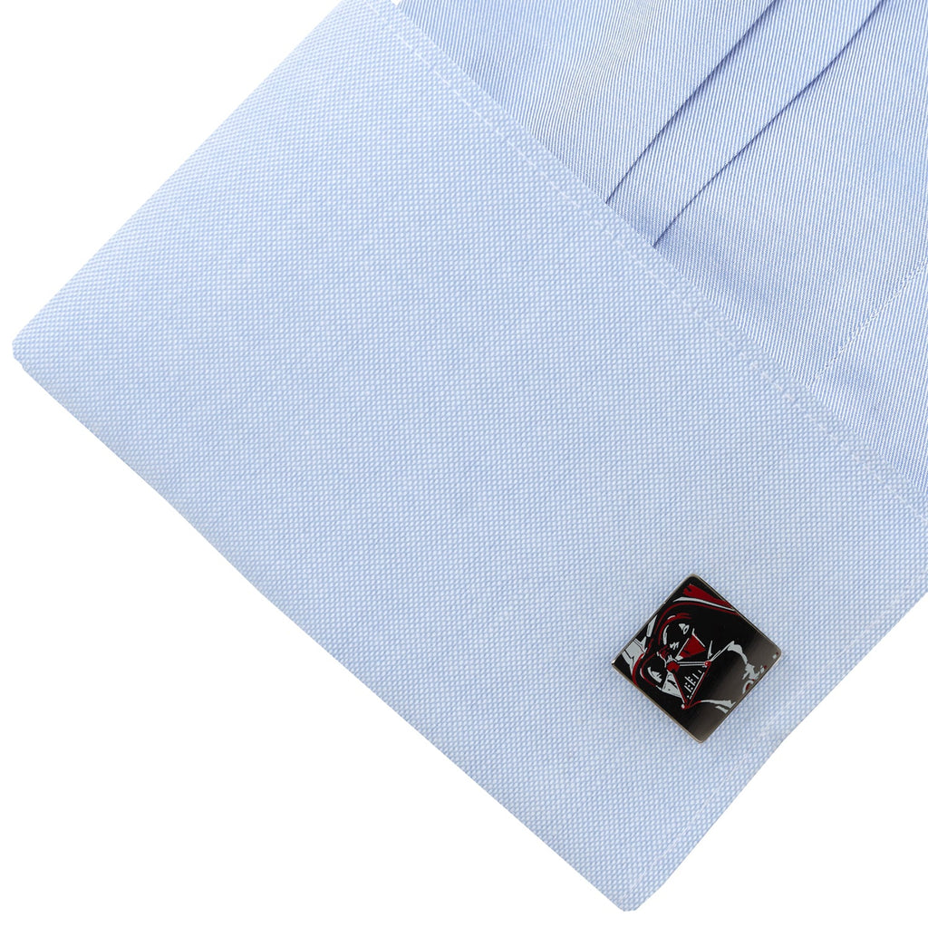 Star Wars Darth Vader Painted Gunmetal Square Cufflinks - Image 3