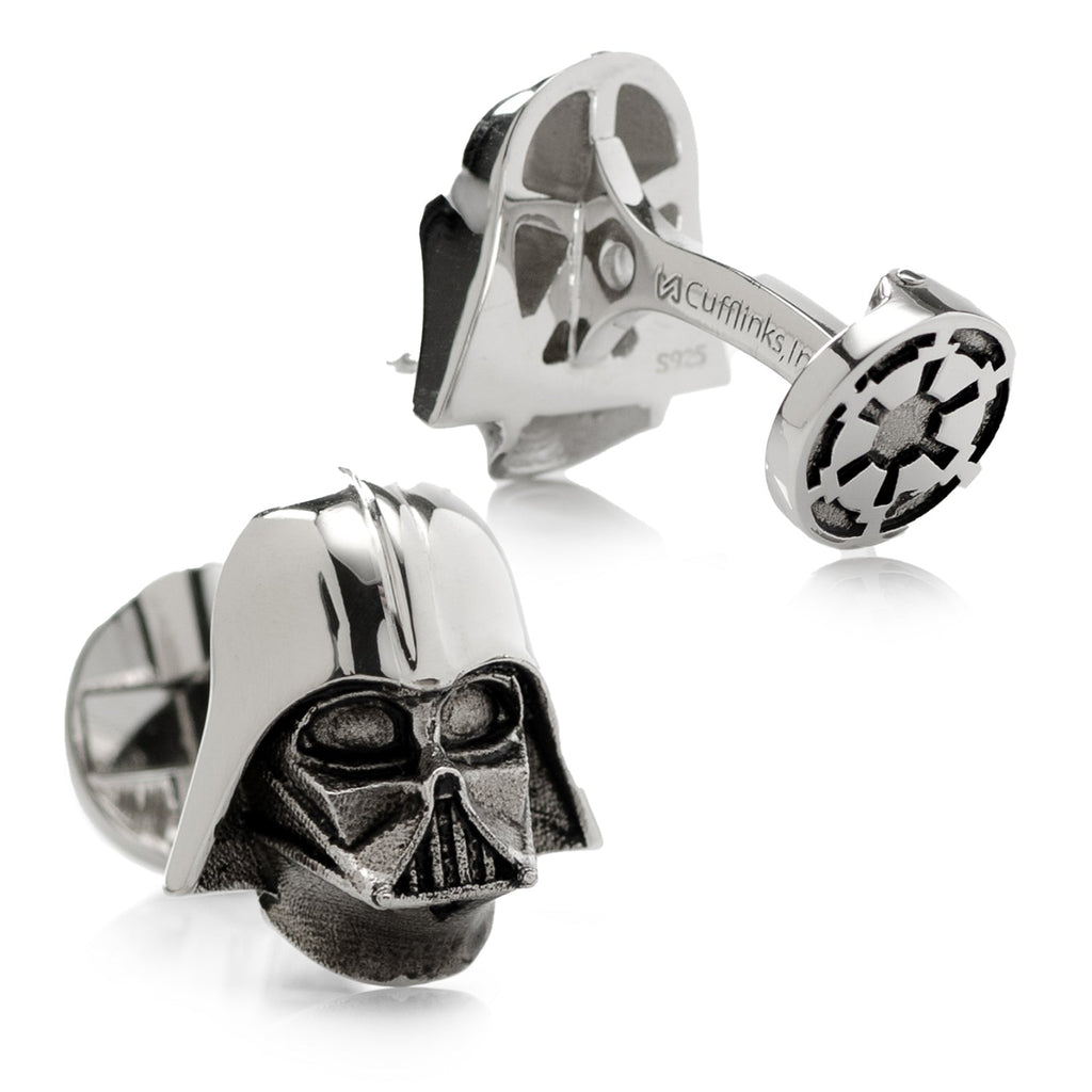 Darth Vader 3D Sterling Silver Cufflinks Star Wars Fan Accessory - Image 2