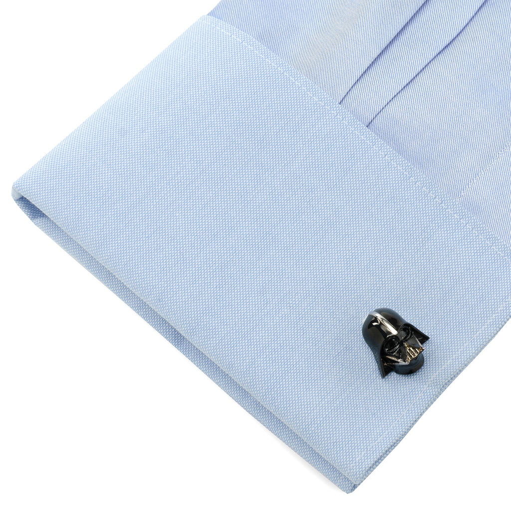 Star Wars Darth Vader 3D Cufflinks in Satin Black Metal - Image 3