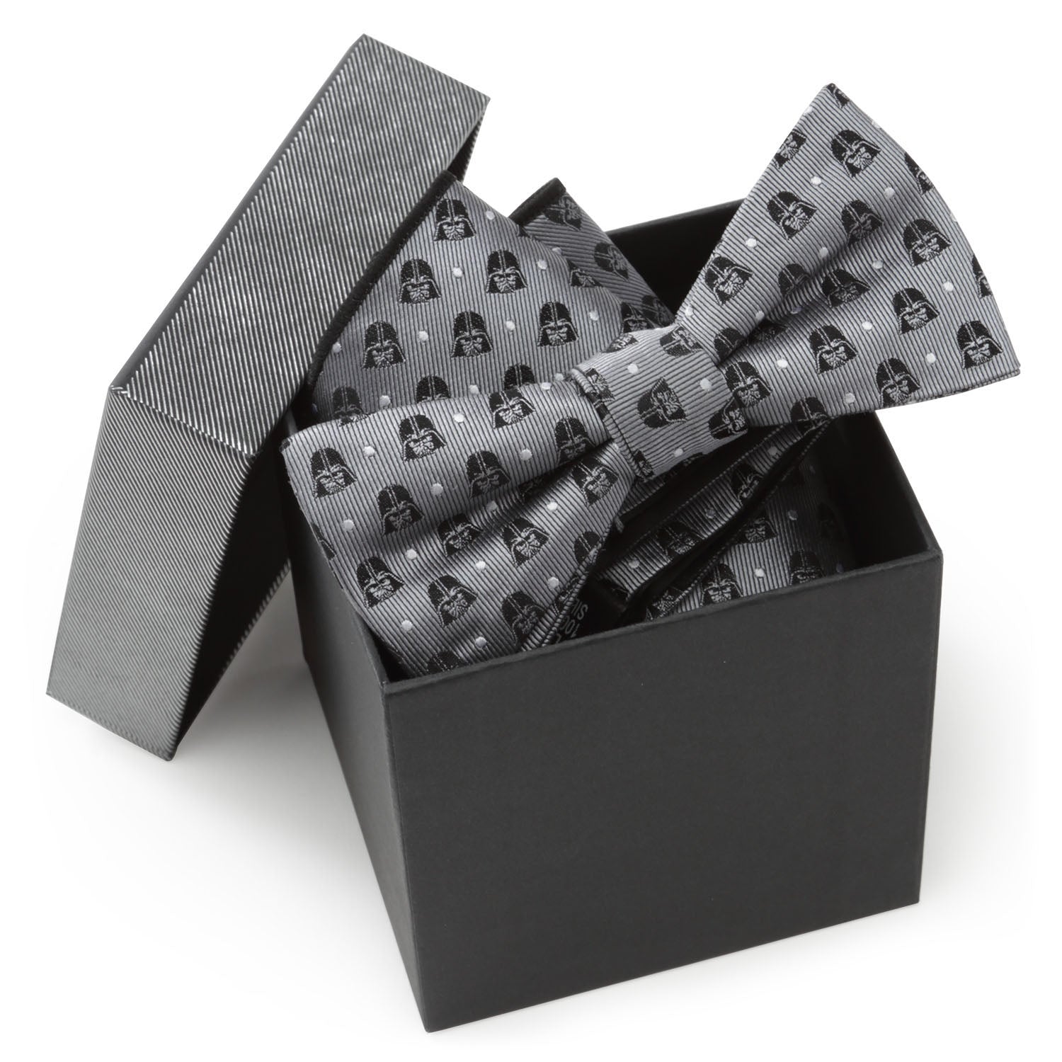 Star Wars Darth Vader Gray Polka Dot Bow Tie and Pocket Square Set - Image 2