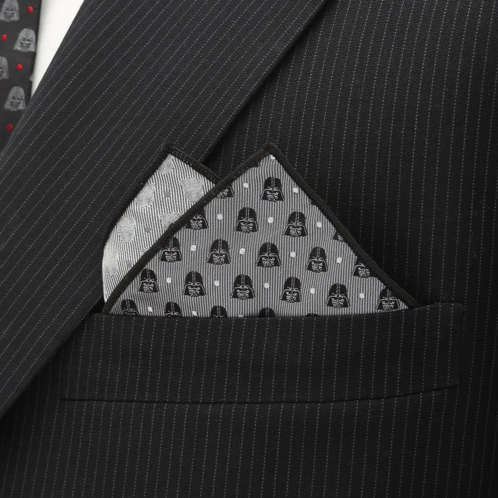 Star Wars Darth Vader Gray Polka Dot Pocket Square