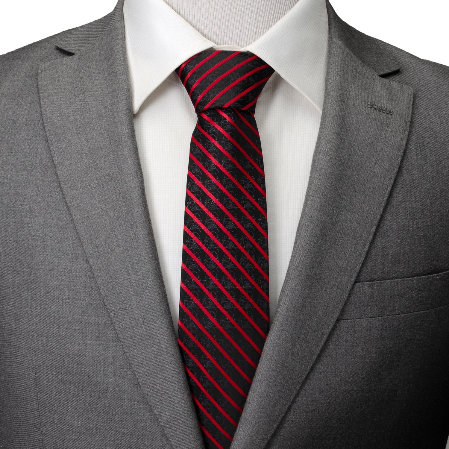 Star Wars Darth Vader Red and Black Striped Necktie - Image 2
