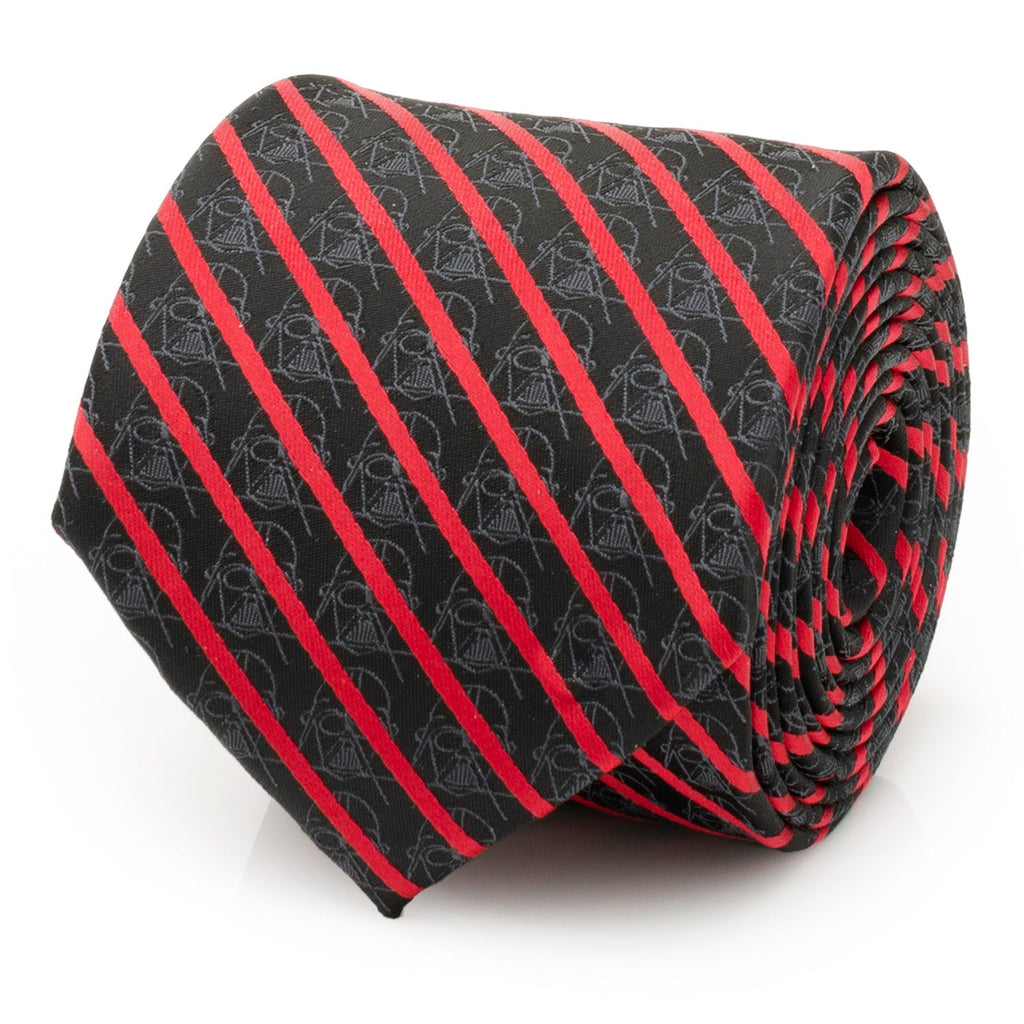 Star Wars Darth Vader Red and Black Striped Necktie - Image 4