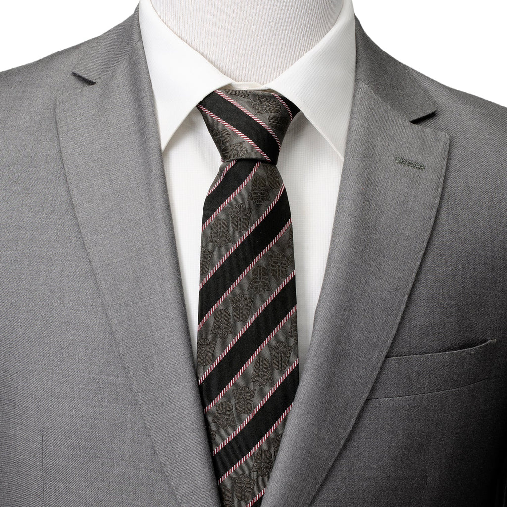Star Wars Darth Vader Stripe Tie in Black and Gray - Image 2