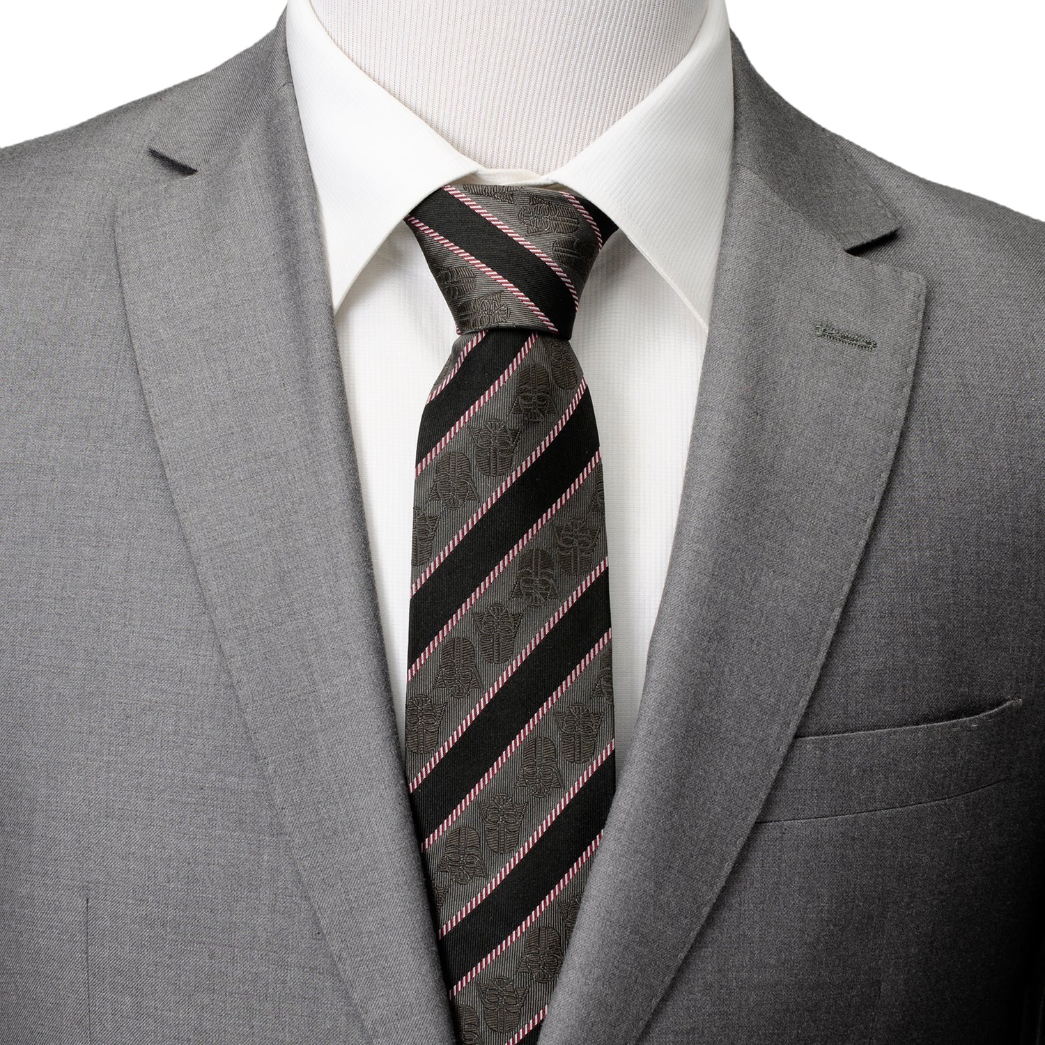 Star Wars Darth Vader Stripe Tie in Black and Gray - Image 2
