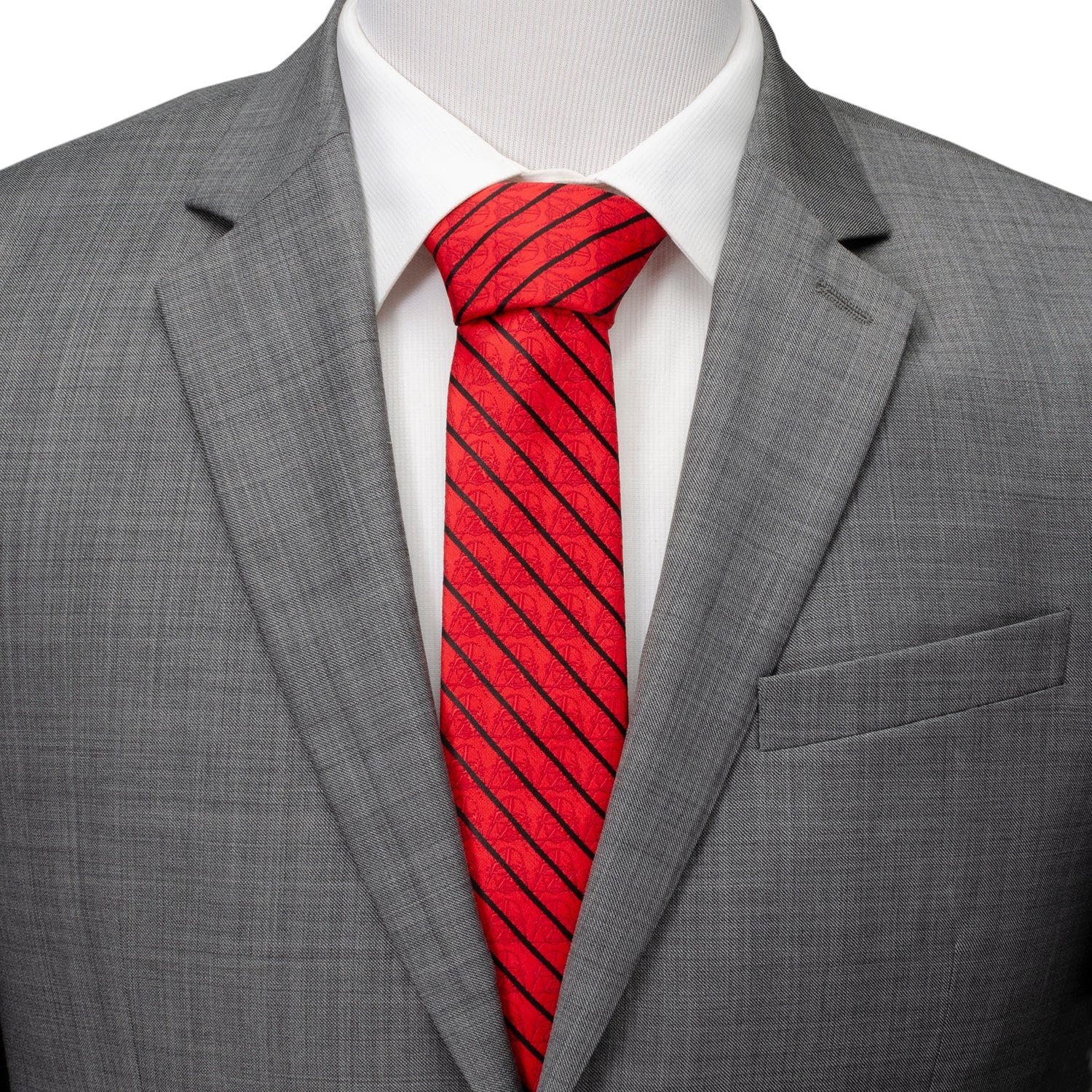 Star Wars Darth Vader Red and Black Striped Tie - Image 2