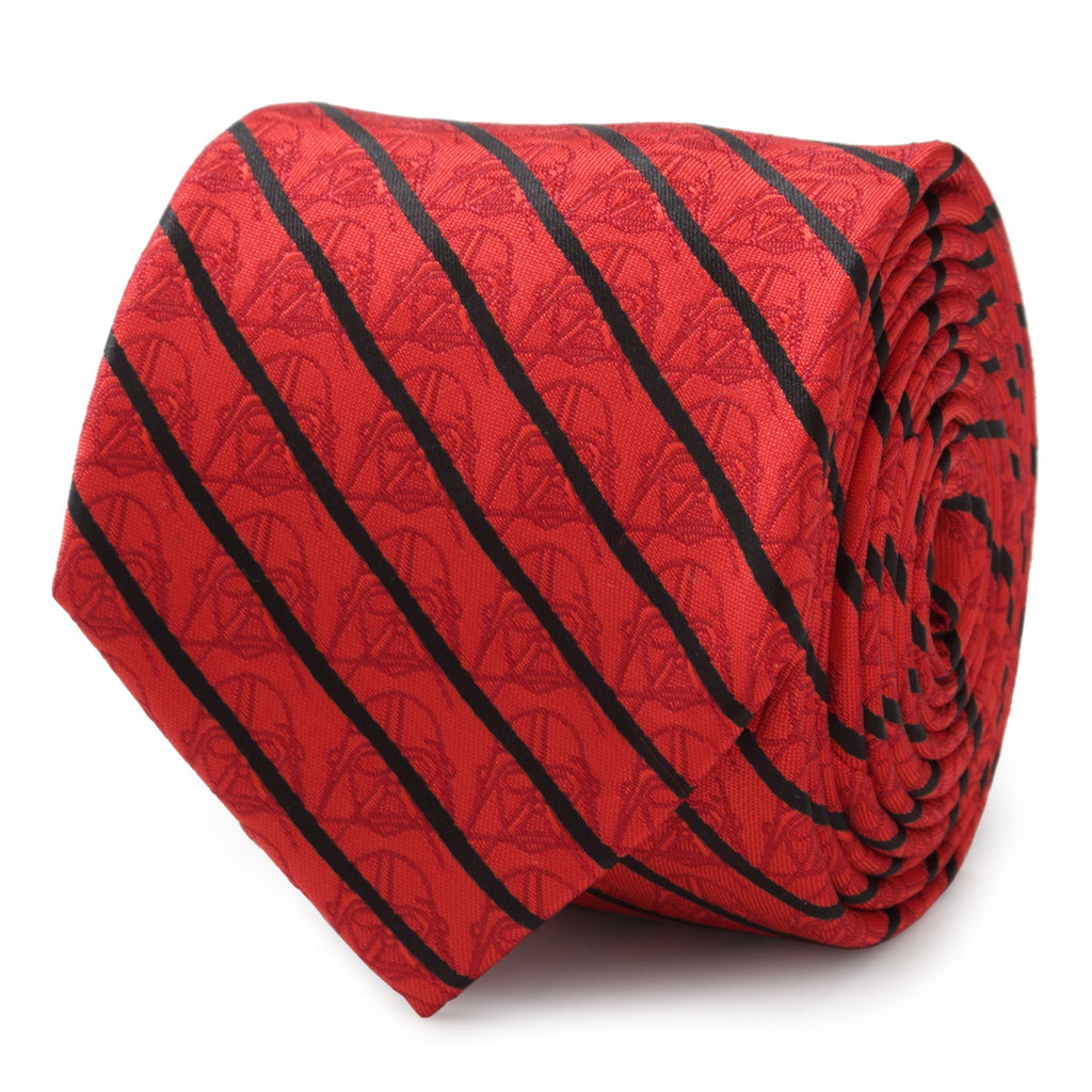 Star Wars Darth Vader Red and Black Striped Tie - Image 3
