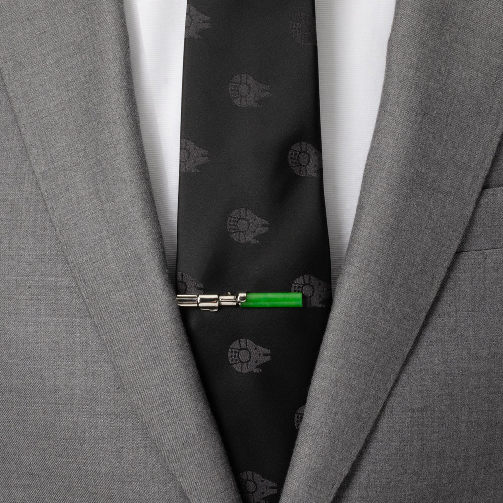 Star Wars Yoda Lightsaber Tie Clip in Silver and Green - Image 2