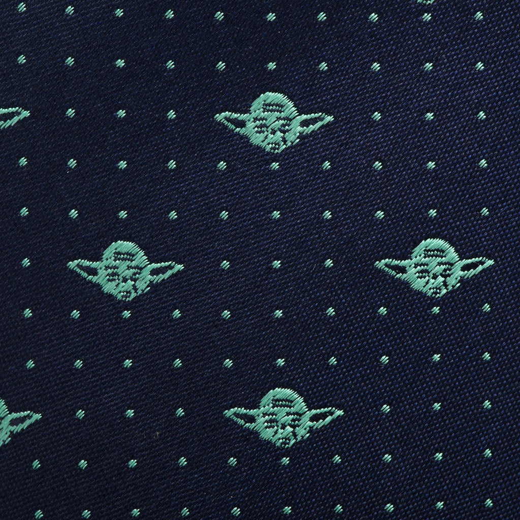 Star Wars Yoda Dotted Navy Silk Necktie for Formal Wear - Image 5