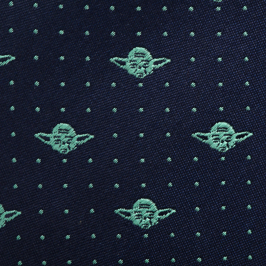 Star Wars Yoda Dotted Navy Silk Necktie for Formal Wear - Image 5