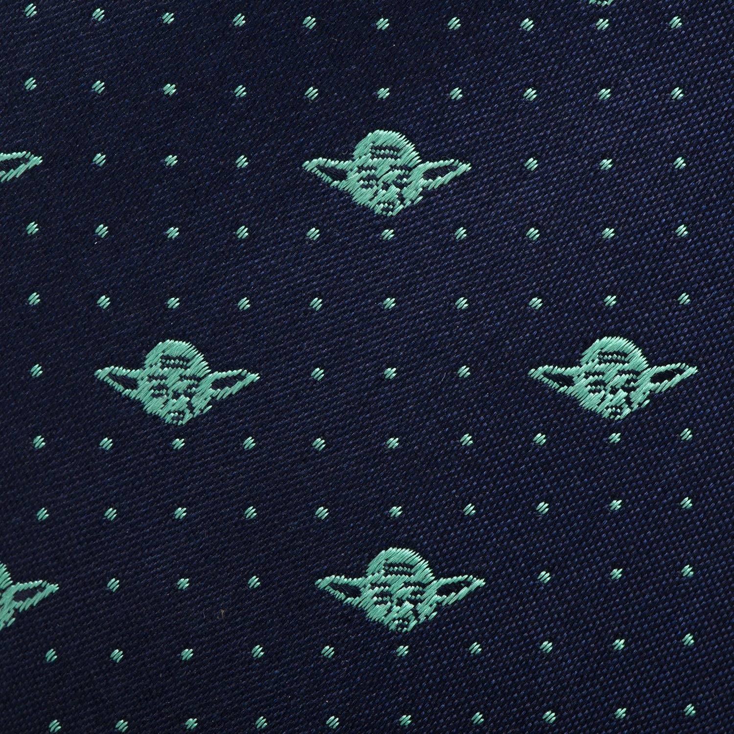 Star Wars Yoda Dotted Navy Silk Necktie for Formal Wear - Image 5
