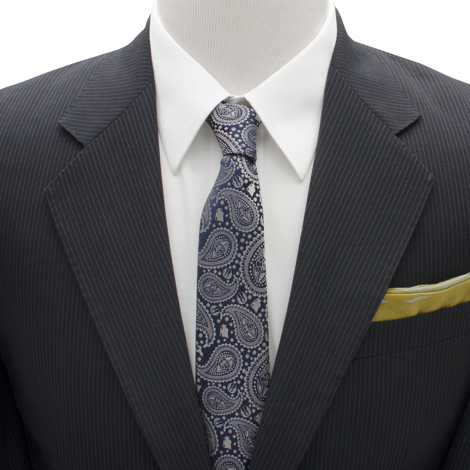 Star Wars Yoda Navy Paisley Silk Necktie - Image 2