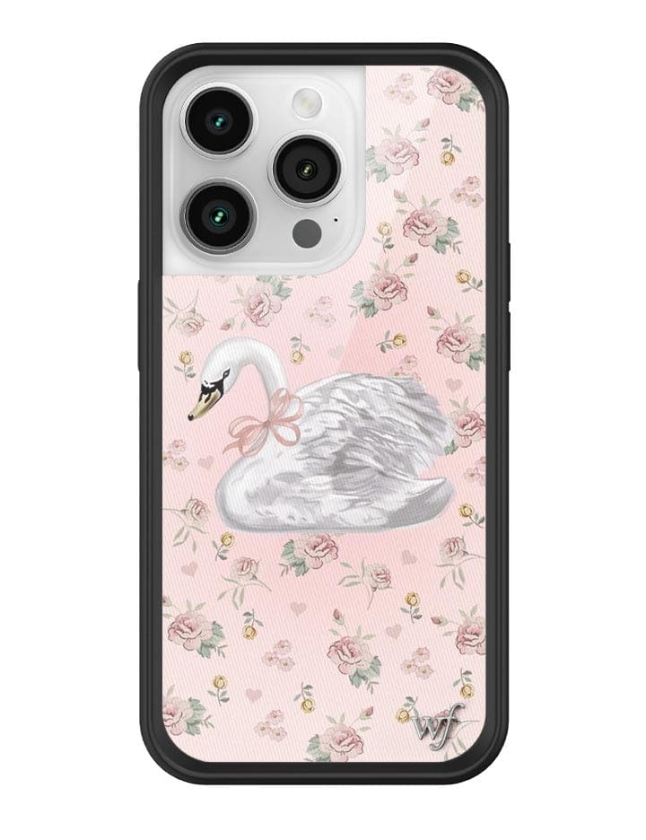 Sweet Swan iPhone Case in Baby Pink with Dainty Floral Print - Image 19