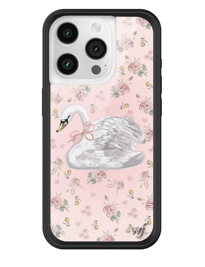 Sweet Swan iPhone Case in Baby Pink with Dainty Floral Print - Image 11