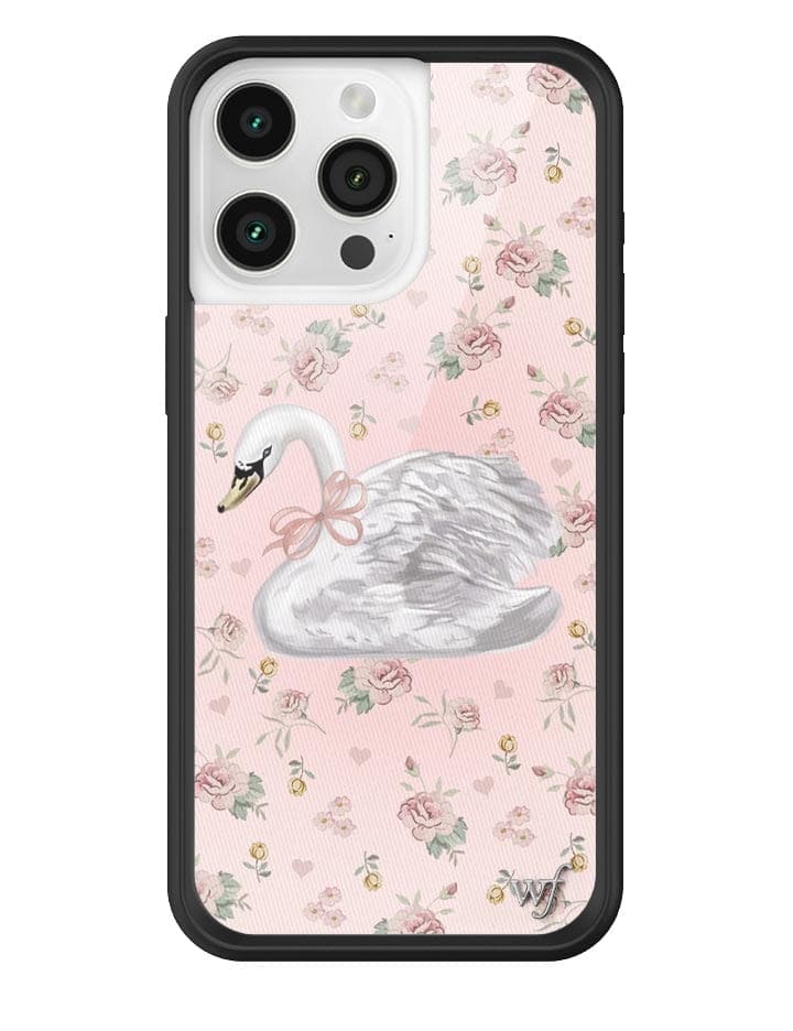 Sweet Swan iPhone Case in Baby Pink with Dainty Floral Print - Image 9