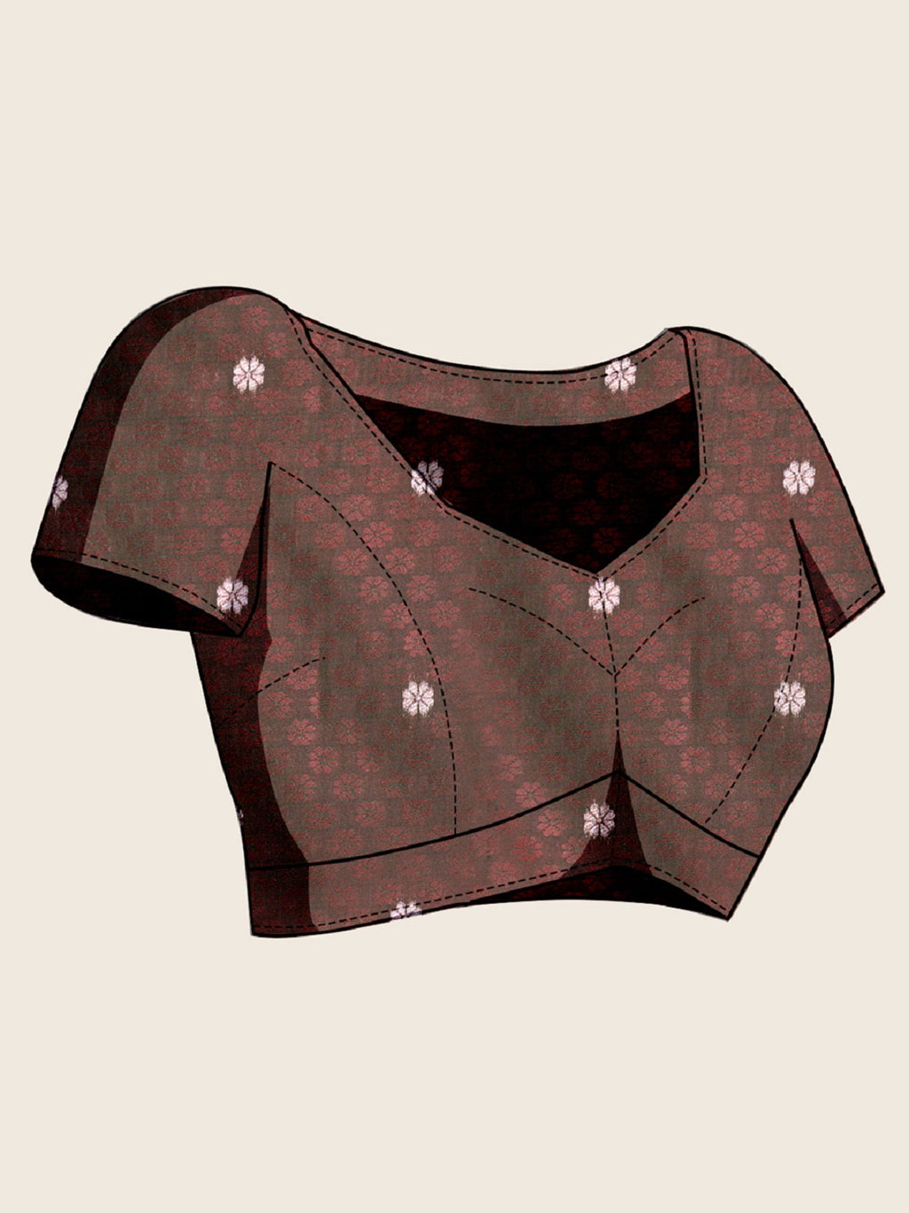 Chocolate Brown Paithani Silk Wedding Saree with Jari Weaving