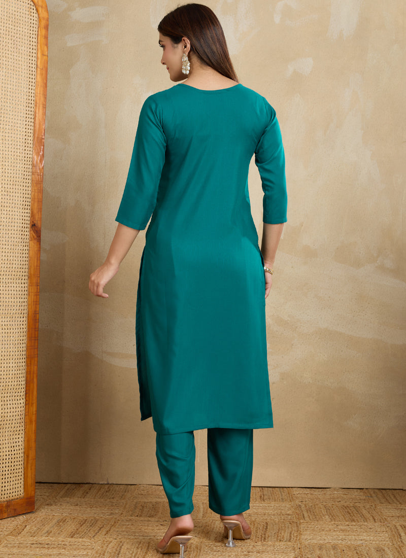 Rama Printed Cotton Blend Kurta Pant Set for Women Festive Wear