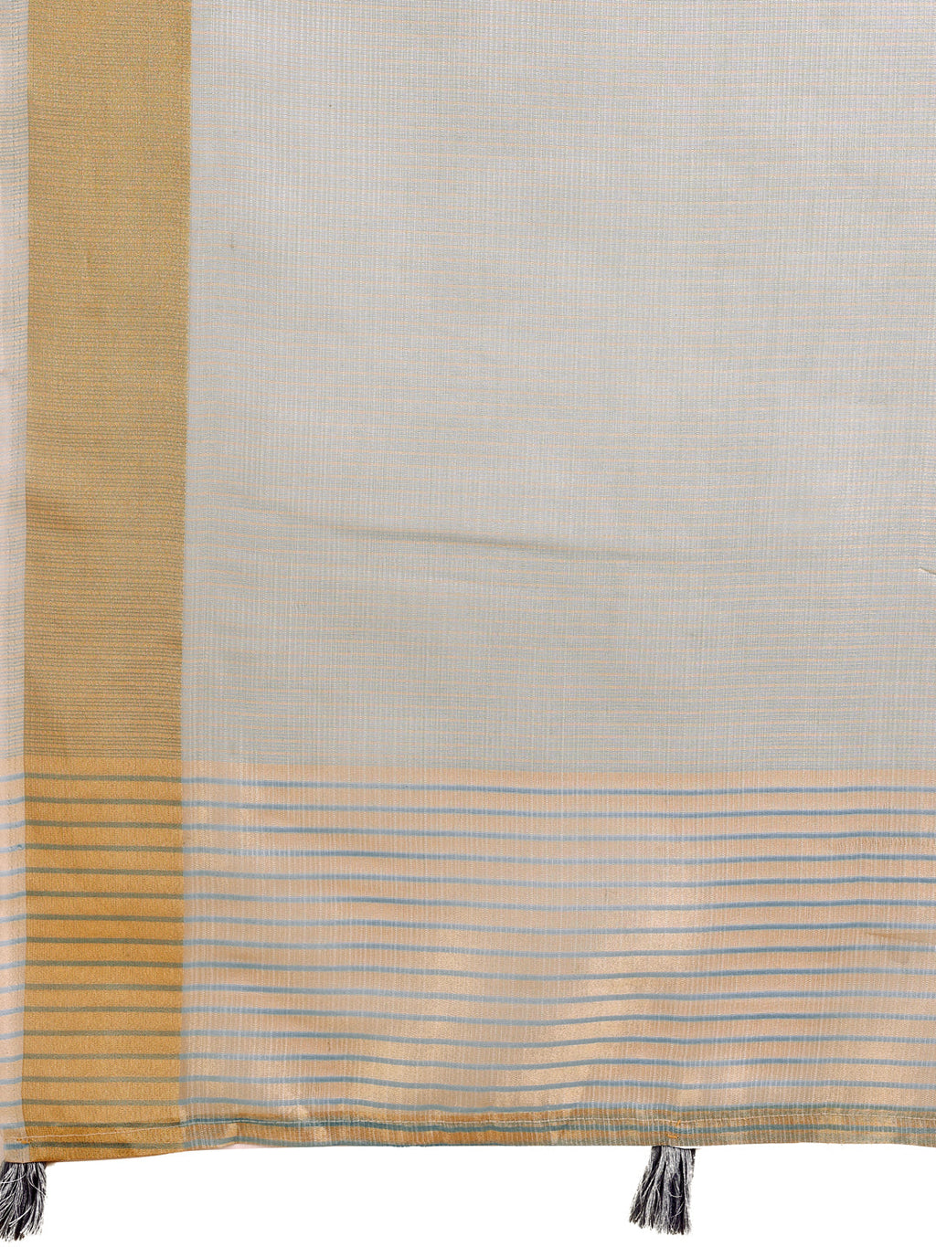 Elegant Brown Organza Saree with Rich Golden Zari Border