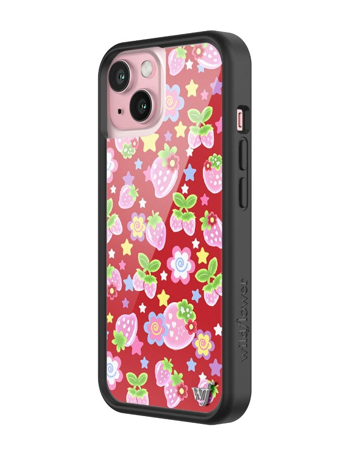 Star Berries iPhone Case with Red Strawberry and Star Pattern - Image 8