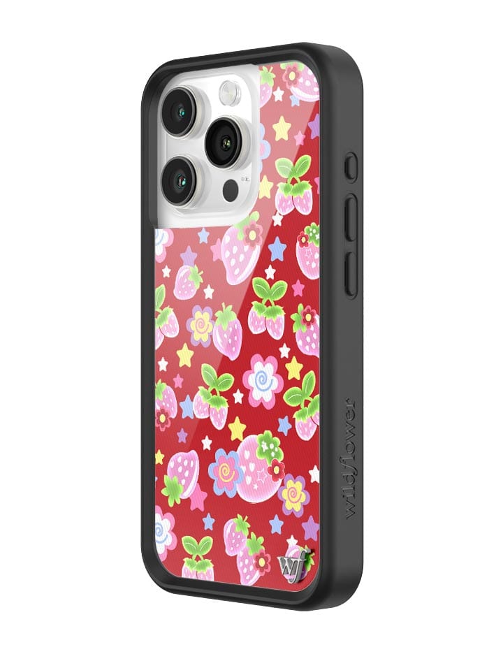 Star Berries iPhone Case with Red Strawberry and Star Pattern - Image 6