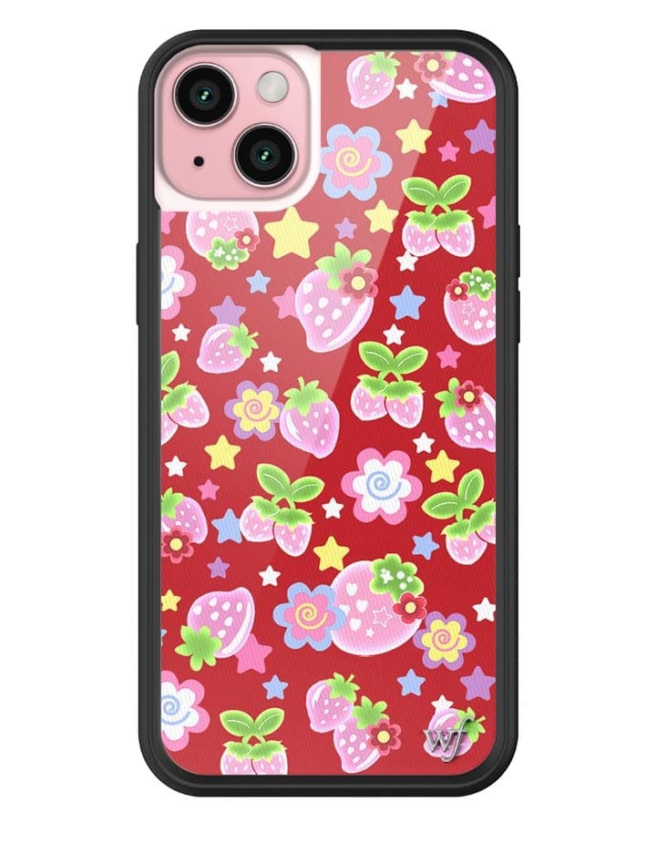 Star Berries iPhone Case with Red Strawberry and Star Pattern - Image 3