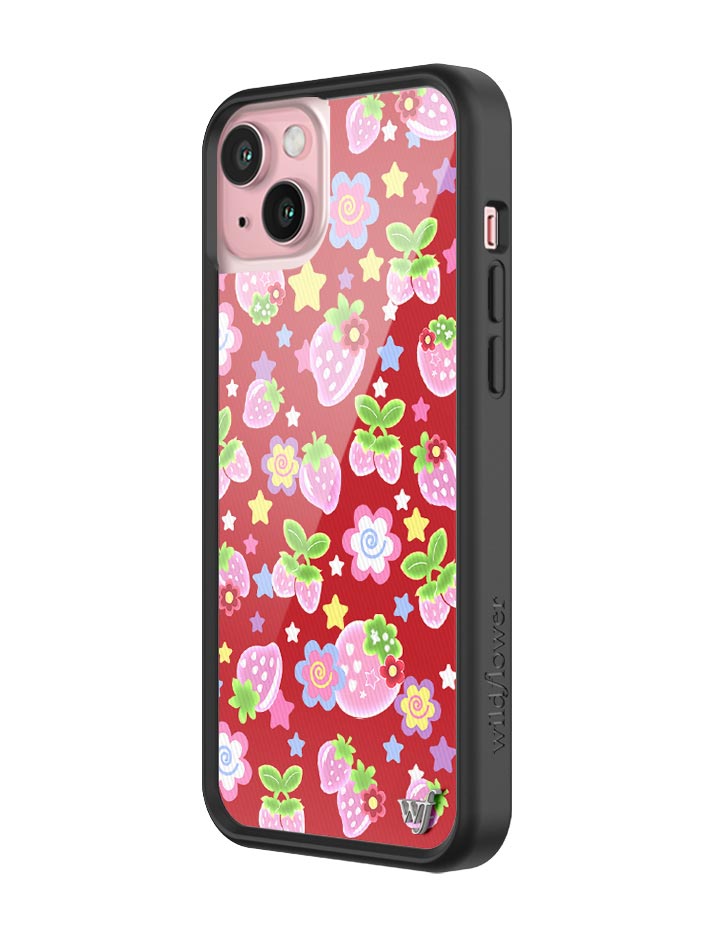 Star Berries iPhone Case with Red Strawberry and Star Pattern - Image 4