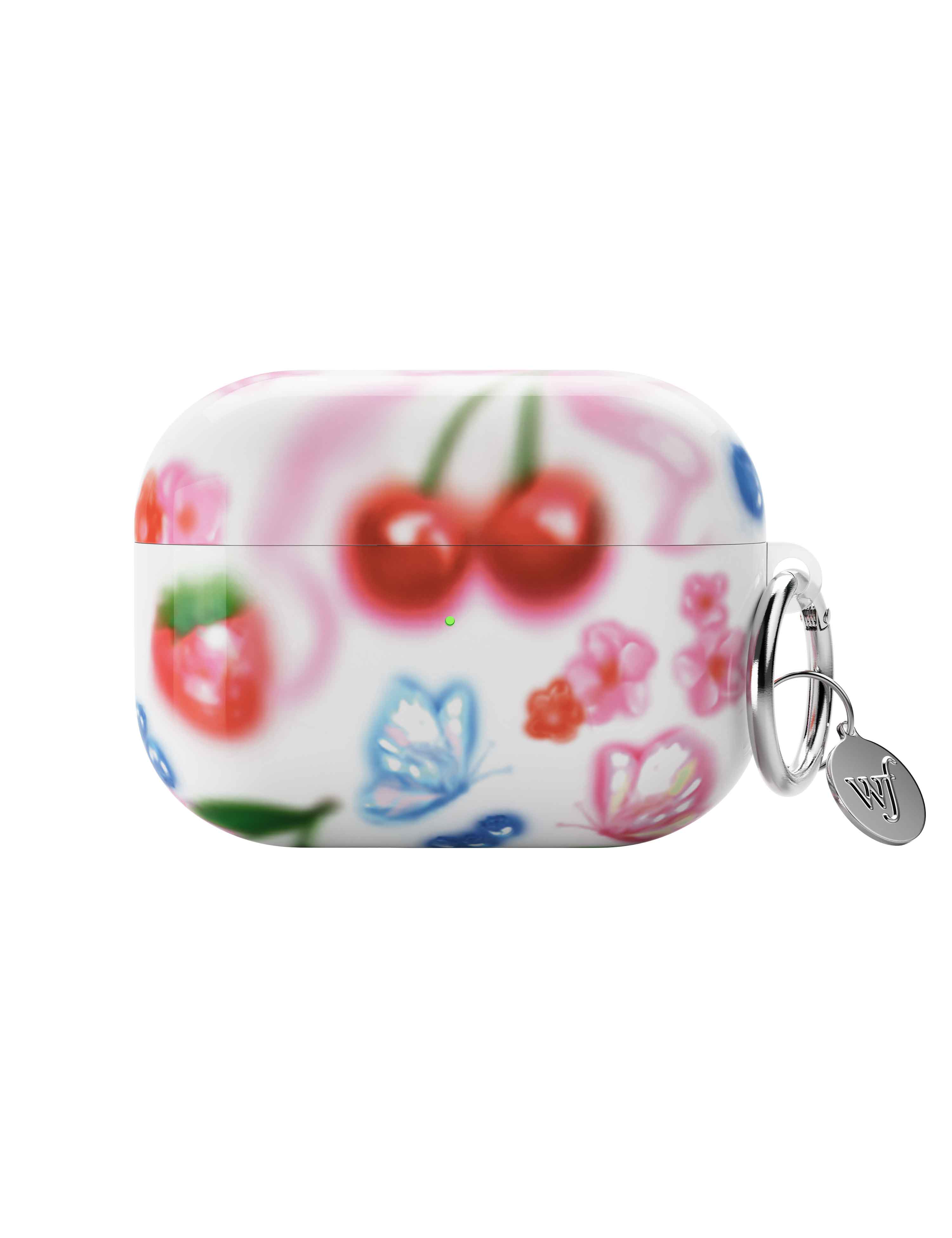 Sweet Cherries AirPods Case Protective Cover with Keychain Ring