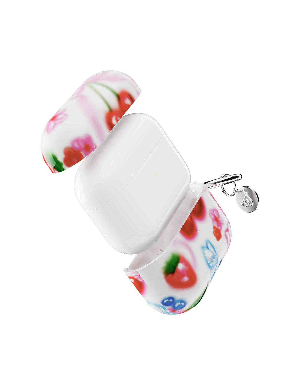 Sweet Cherries AirPods Case Protective Cover with Keychain Ring