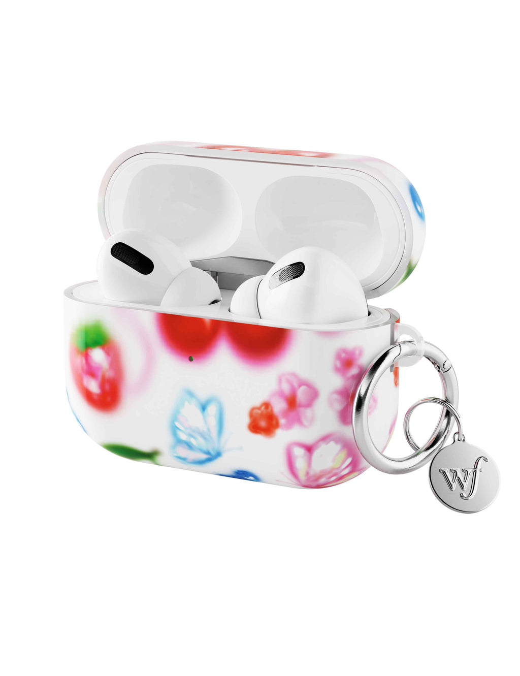 Sweet Cherries AirPods Case Protective Cover with Keychain Ring