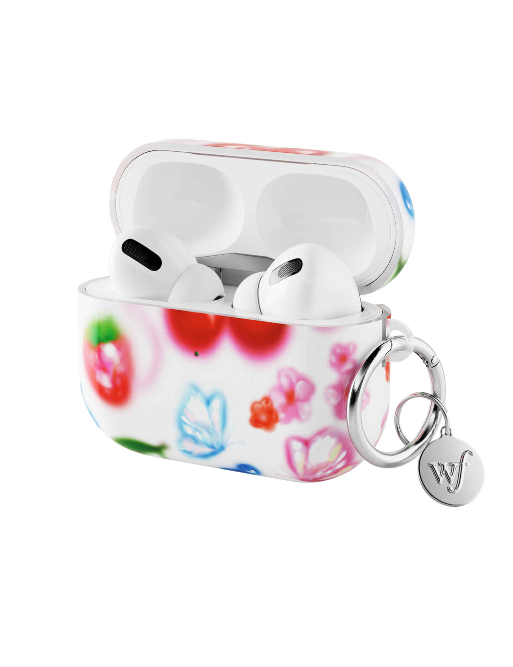 Sweet Cherries AirPods Case Protective Cover with Keychain Ring