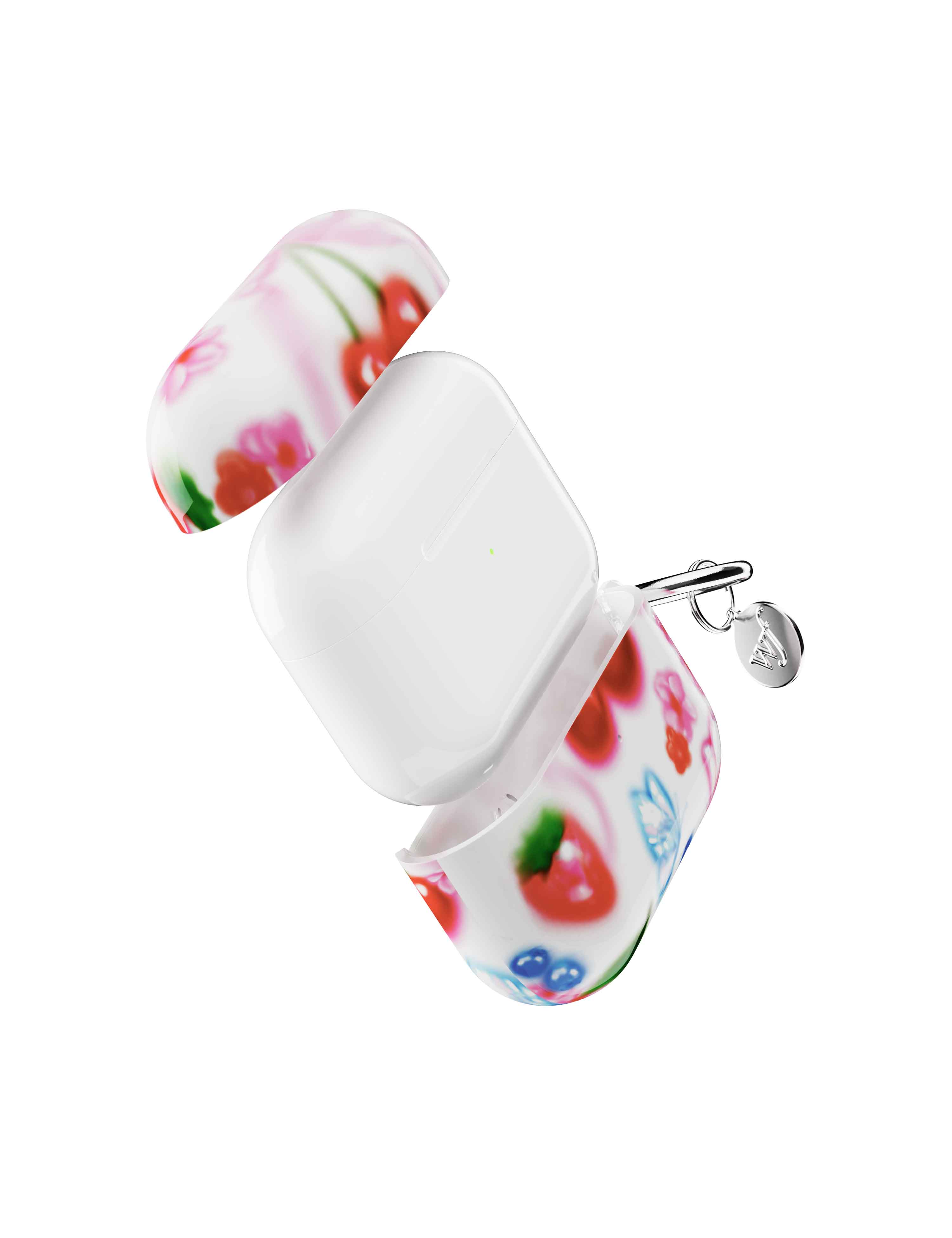 Sweet Cherries AirPods Case Protective Cover with Keychain Ring