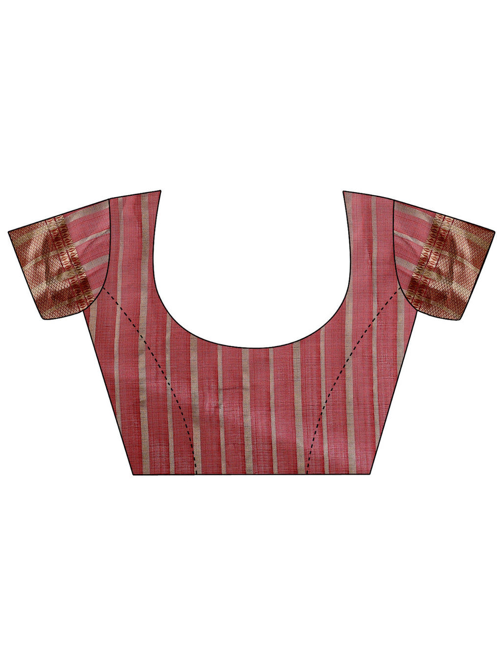 Maroon Organza Saree with Woven Zari Work and Tassel Details