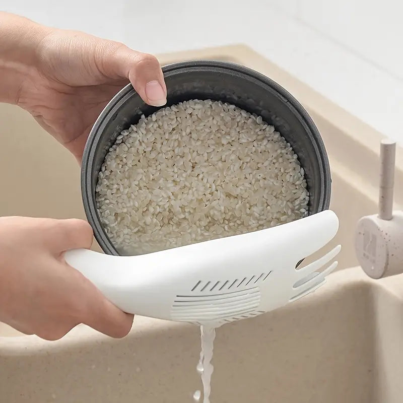 Plastic Kitchen Utensils Set: Rice Colander & Spoons
